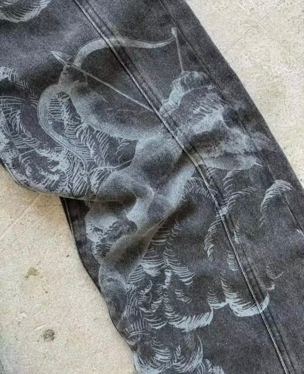 Black Heavenly Pattern Denim